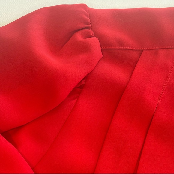 VINTAGE LA BLOUSE Bright Red Button Down Collared Women’s Blouse Size 20W - Picture 8 of 14